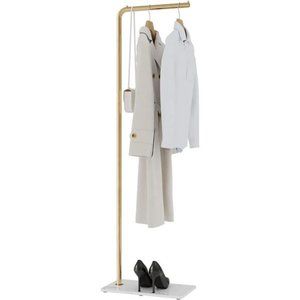 Metal Coat Rack Freestanding with Heavy Base Coat Stand 59”(Gold)